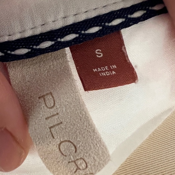 Anthropologie Pilcro Long Sleeve White Button-Front Blouse Cotton Women’s small - Picture 3 of 4